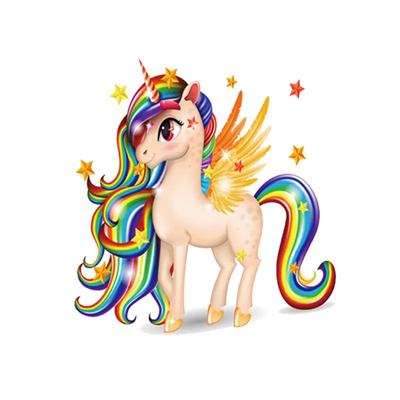 Unicorn 3 Красочные наклейки с животными на стену Единорог вечерние украшения художественная наклейка на холодильник универсальные Мультяшные обои для детской комнаты - Цвет: Unicorn 3