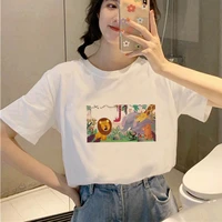 funny print short sleeve t shirt kawaii cartoon graphic tshirts girls tops tees 90s cartoon korean clothes