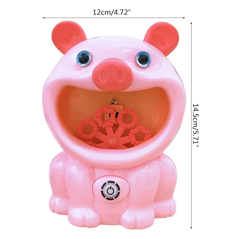 

Summer Outdoor Toy Piggy Shape Bubble Toy Automatic Blowing Bubbles Maker Bubble Machine Kid's Gift