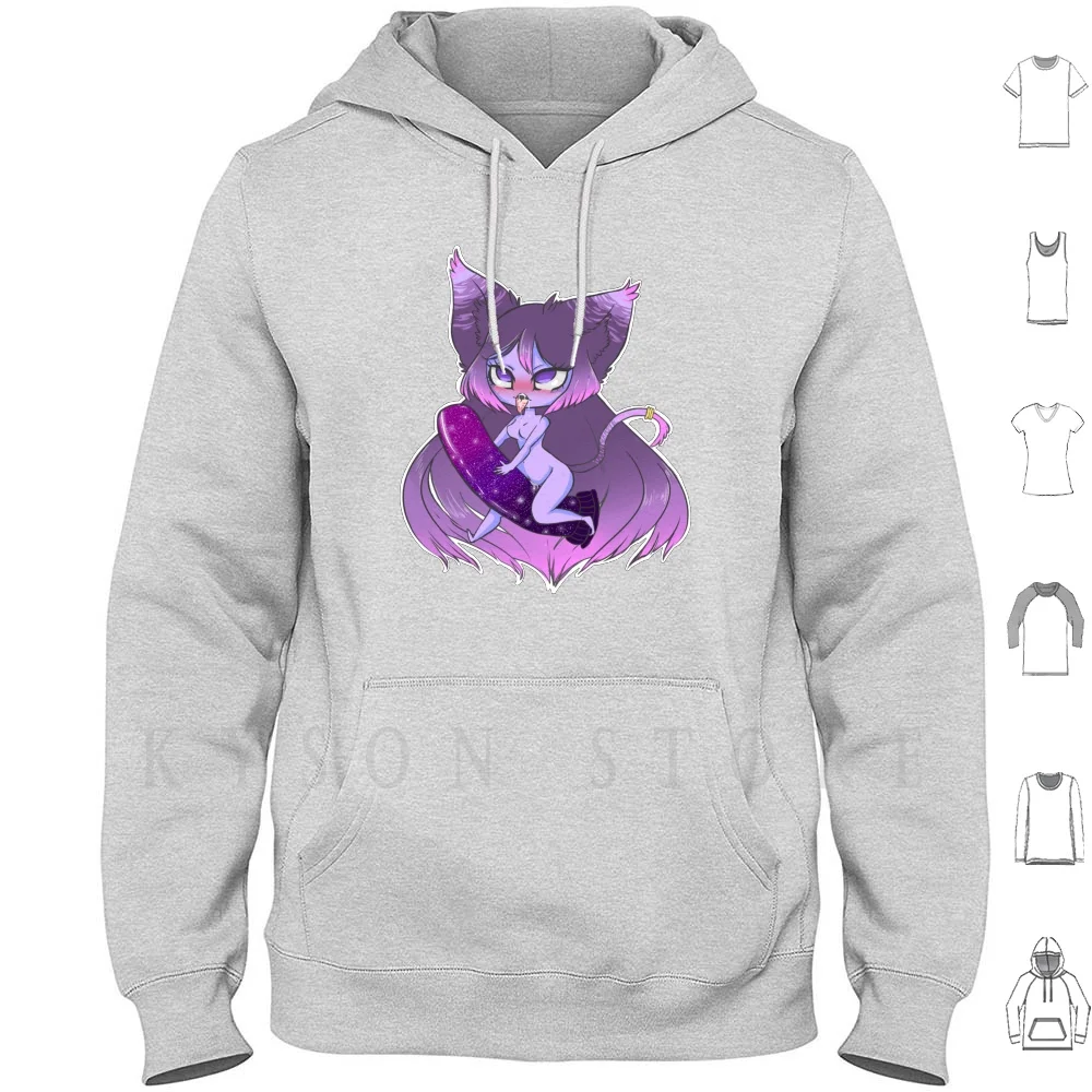 

Толстовки Lewd Ride Kitty Girl с длинным рукавом Хлопок Lewd Cat Nsfw