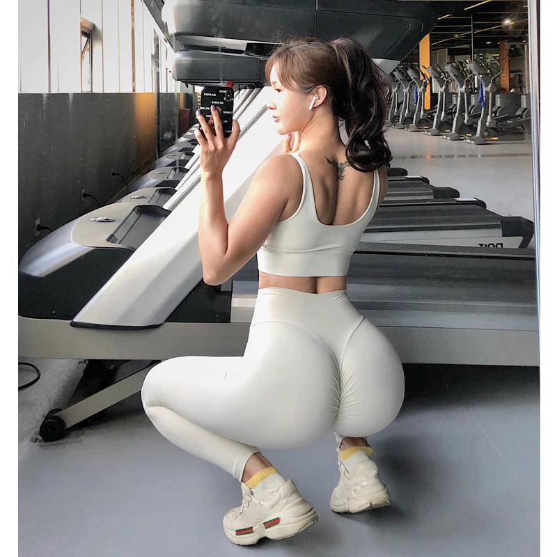 

2021 New Yoga Pants Women Leggings For Fitness Nylon High Waist Long Pants Women Hip Push UP Tights Women Gym Clothing