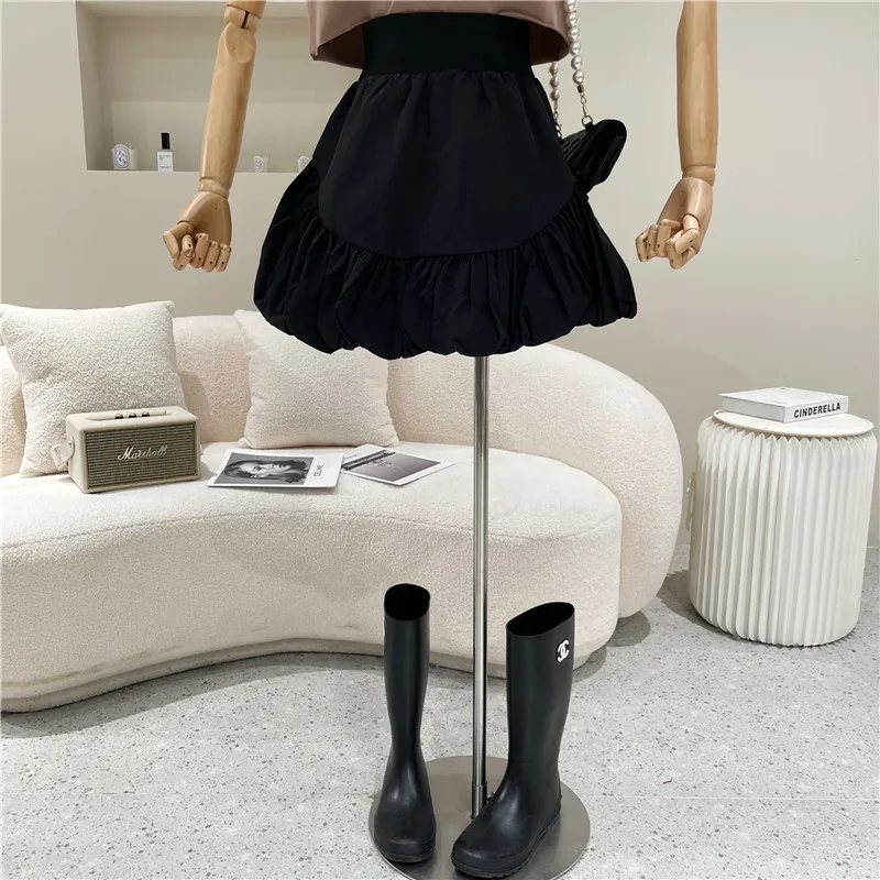 

Women's Clothing Spring Summer 2021 Niche Design Fashion Design Bubble Bud Skirt Versatile High Waist And Slim A-line Skirt