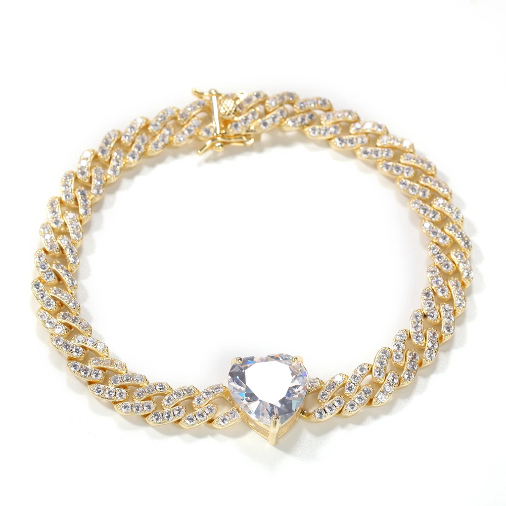 Привлекательная цена новый тип цепочка на ногу в Кубинском стиле с золотым/белым