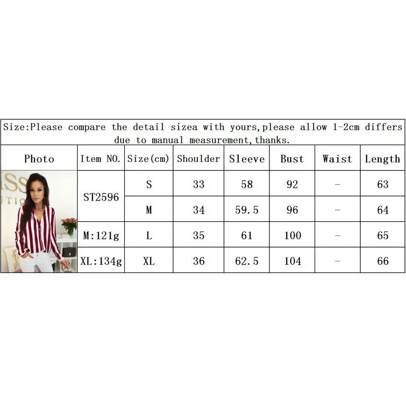 

Fashion Elegant V Neck Striped Shirt Womens Sexy Button Blouse OL Casual Loose Spring Autumn Tops Striped Vintage Shirt
