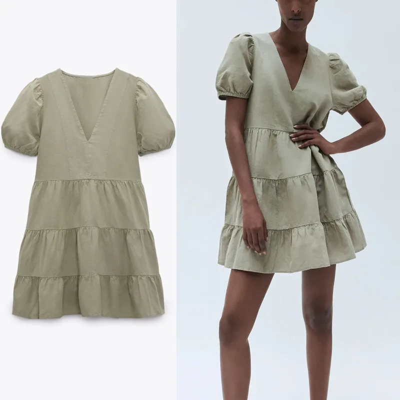 

2021 New Summer zaraing woman robe traf casual maxi dress Party dresses sukienka y2k Kawaii tunics midi Sundress Female clothing