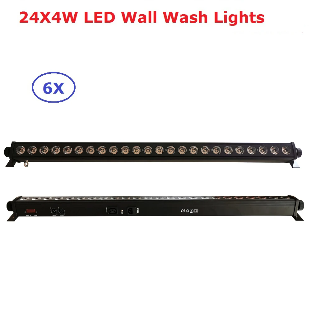 Бесплатная доставка 6 шт./лот 24X4W RGBW четырехцветный светодиодный настенный