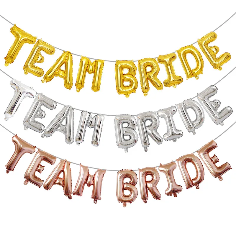 

9 шт. девичник цвета: золотистый, серебристый Свадебные украшения алфавит воздушный шарик невесты Tream душ курица вечерние Таблица прайс-лист