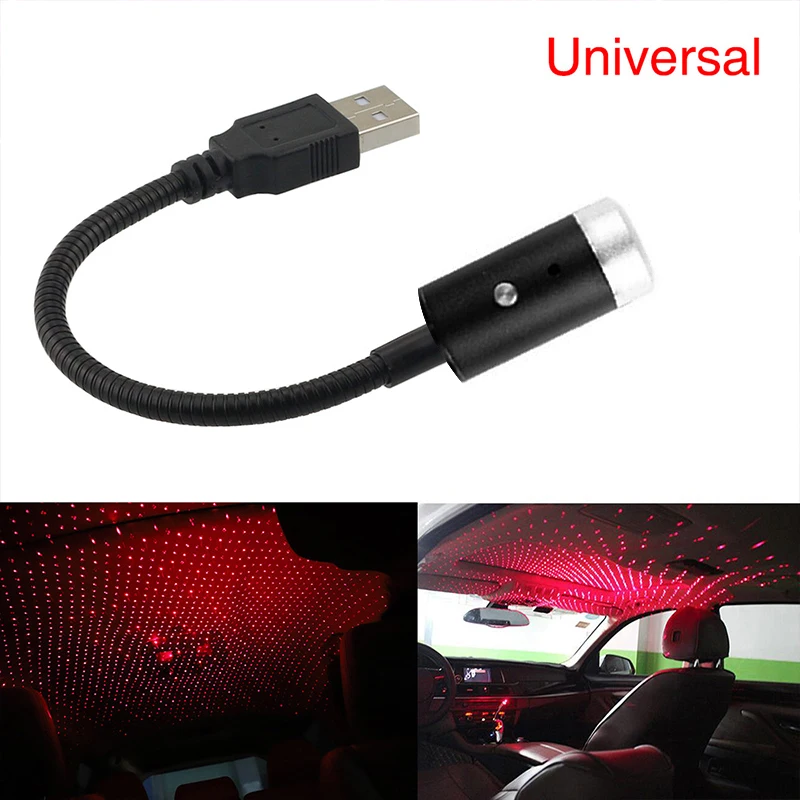 USB звездное небо автоматическая Вращающаяся лампа автомобильный атмосферный