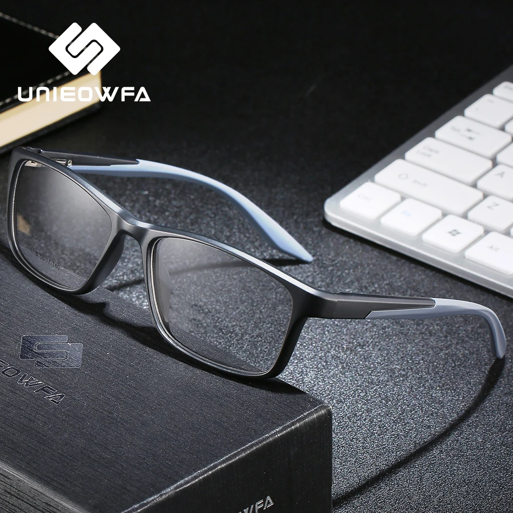 Оптическая оправа для очков мужчин прозрачная близорукости матовая черная TR90 |