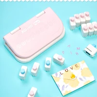 manual puncher 26 english letter embossing machine paper punch for scrapbooking handmade craft photo frame diy gift card tag