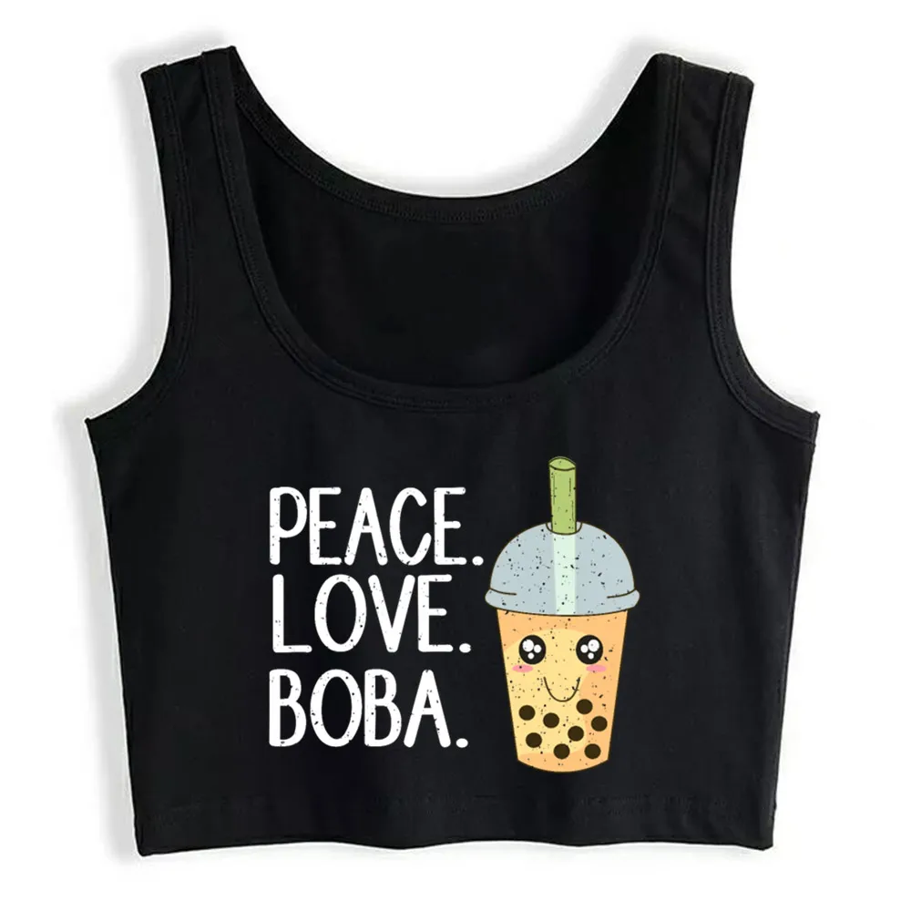 

Crop Top Women Bubble Tea Harajuku Tank Top Women Comic Women Clothes