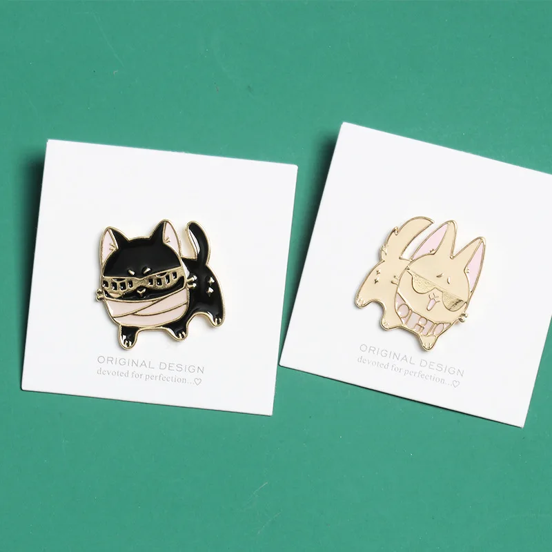 2 шпильки милые Солнцезащитные очки с рисунком кота собаки броши для женщин