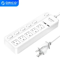 orico 5ac outlets power strip us plug 2 usb 5v2 1a with sub control switch extension corde electrical multiple socket