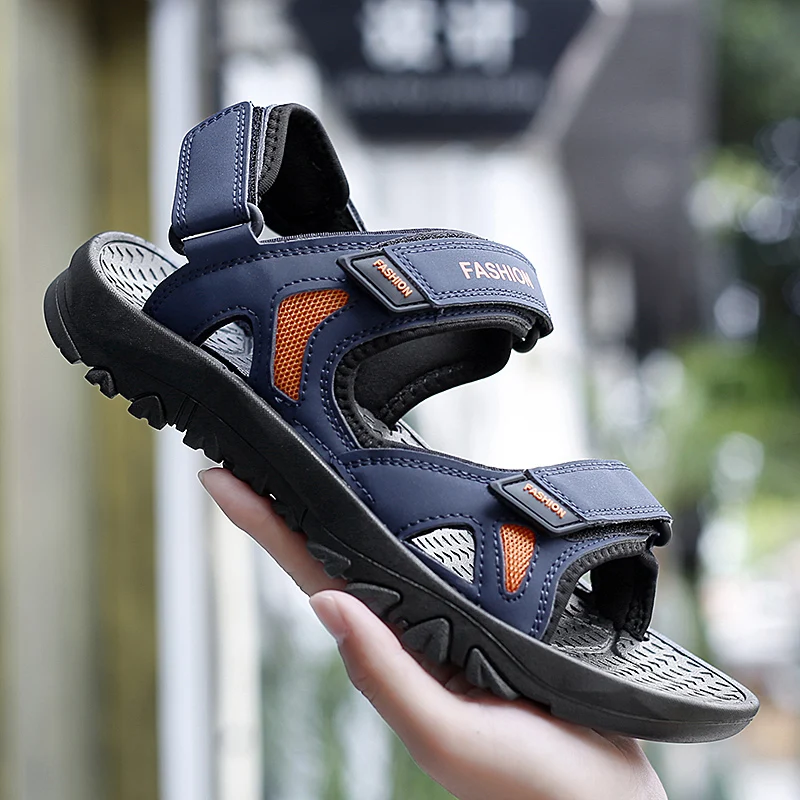 

Outdoor Antiskid Men's Sports Sandals New Summer Comfortable Men's Shoes Fashion Breathable Beach Casual Slippers Large 39-48