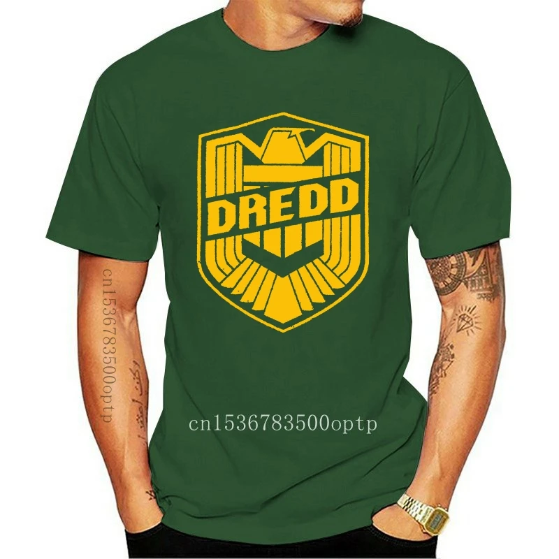 

New Judge Dredd Gold Badge Front Logo T-shirt(1)