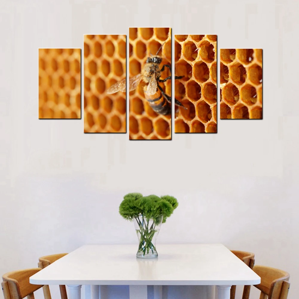 Настенные постеры с изображением пчелы и меда художественное оформление