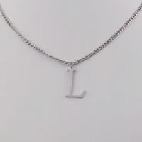 sherman personalized fashion initial letters name necklace stainless steel charm pendant necklace choker for women gift jewelry