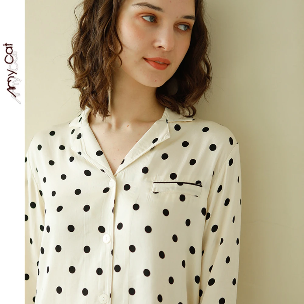 Домашняя одежда большого размера с длинными рукавами имитация шелка карманы