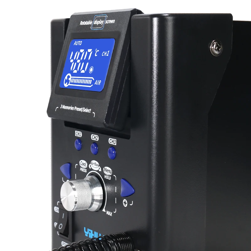 

8509 Micro Hot Air Gun Soldering Station with 3.5/3/2.5/2 mm Nozzle Temperture Adjustable SMD Rework Station Welding Tools