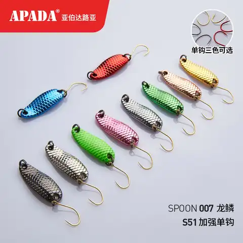 Блесна APADA 007 Loong, 3,5 г, усиление одного крючка, 35 мм, многоцветная металлическая блесна, цинковый сплав, рыболовные приманки