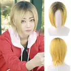 Аниме Haikyuu! Kenma Kozume Косплей парик короткий желтый костюм игровые парики костюмы на Хэллоуин парик + парик Кепка