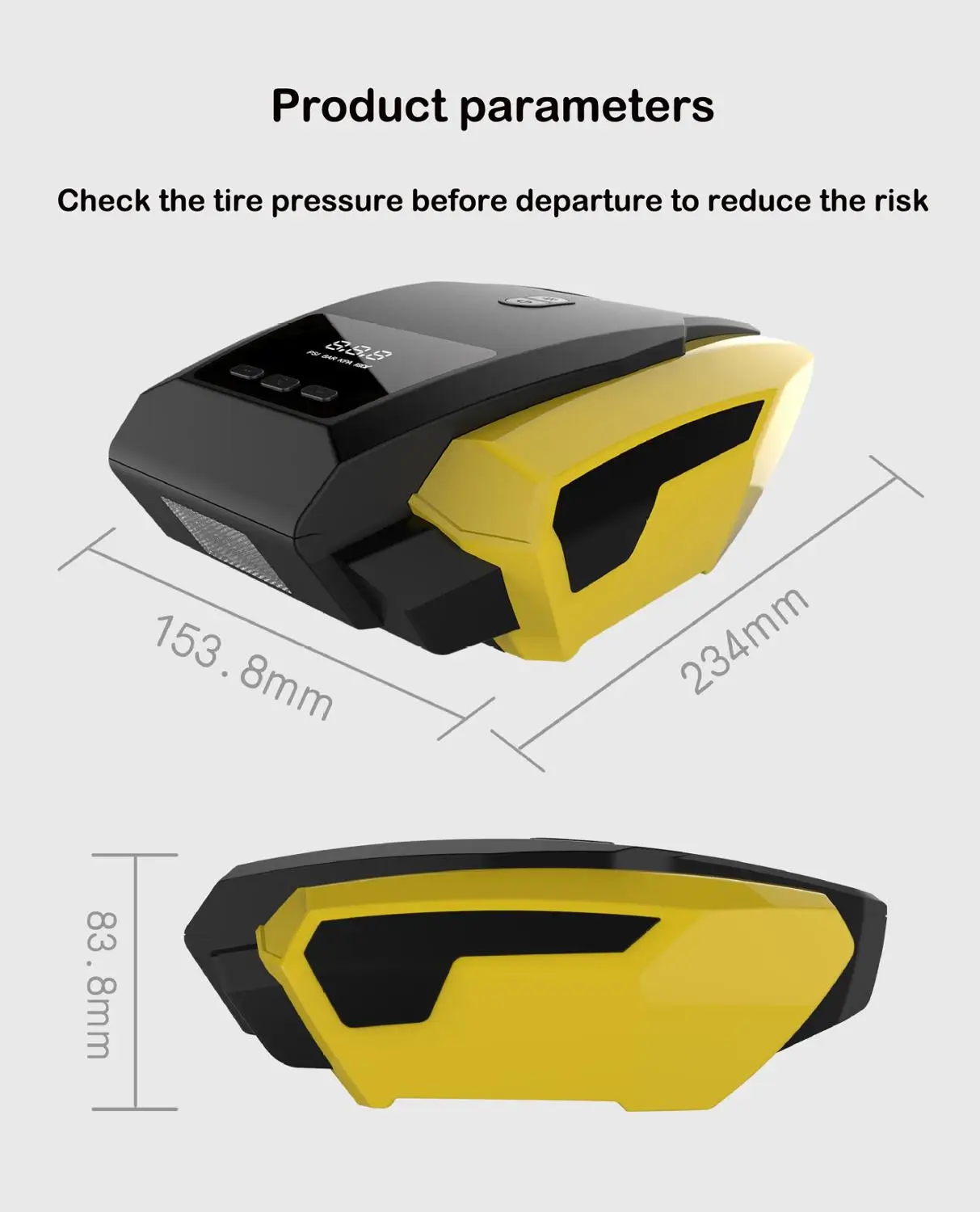 

Digital DC12V AC 220V Car Air Compressor Car Tire Ball Soccer inflator air compressor Portable Mini air compressor