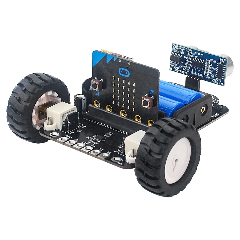 

HOT-Programmable Robot Car Kit Obstacle Avoidance Graphical Programming Smart Robot Car Ultrasonic Sensor for Micro:Bit