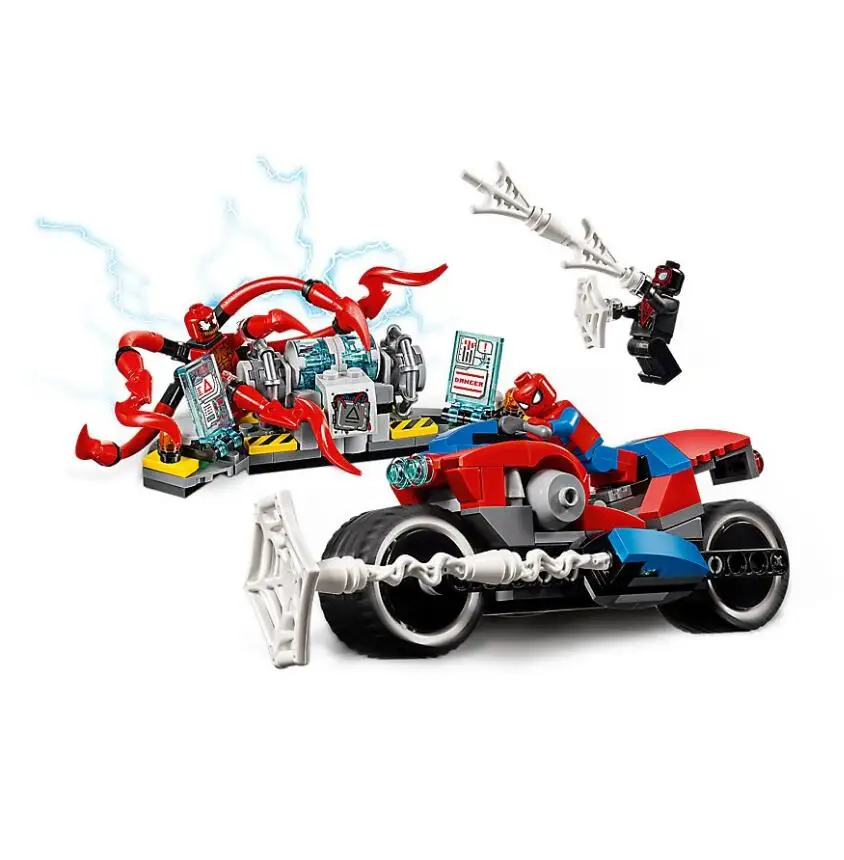 Bela 11186 Marvel Спайдермен спасательные строительные блоки игрушки Кирпичи подарок совместим с Бела супер герой 76113
