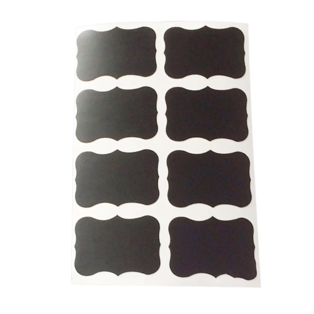 

48pcs/set 5x3.5cm Erasable Blackboard Sticker Craft Kitchen Jars Organizer Labels Chalkboard Chalk Board Sticker Black Board