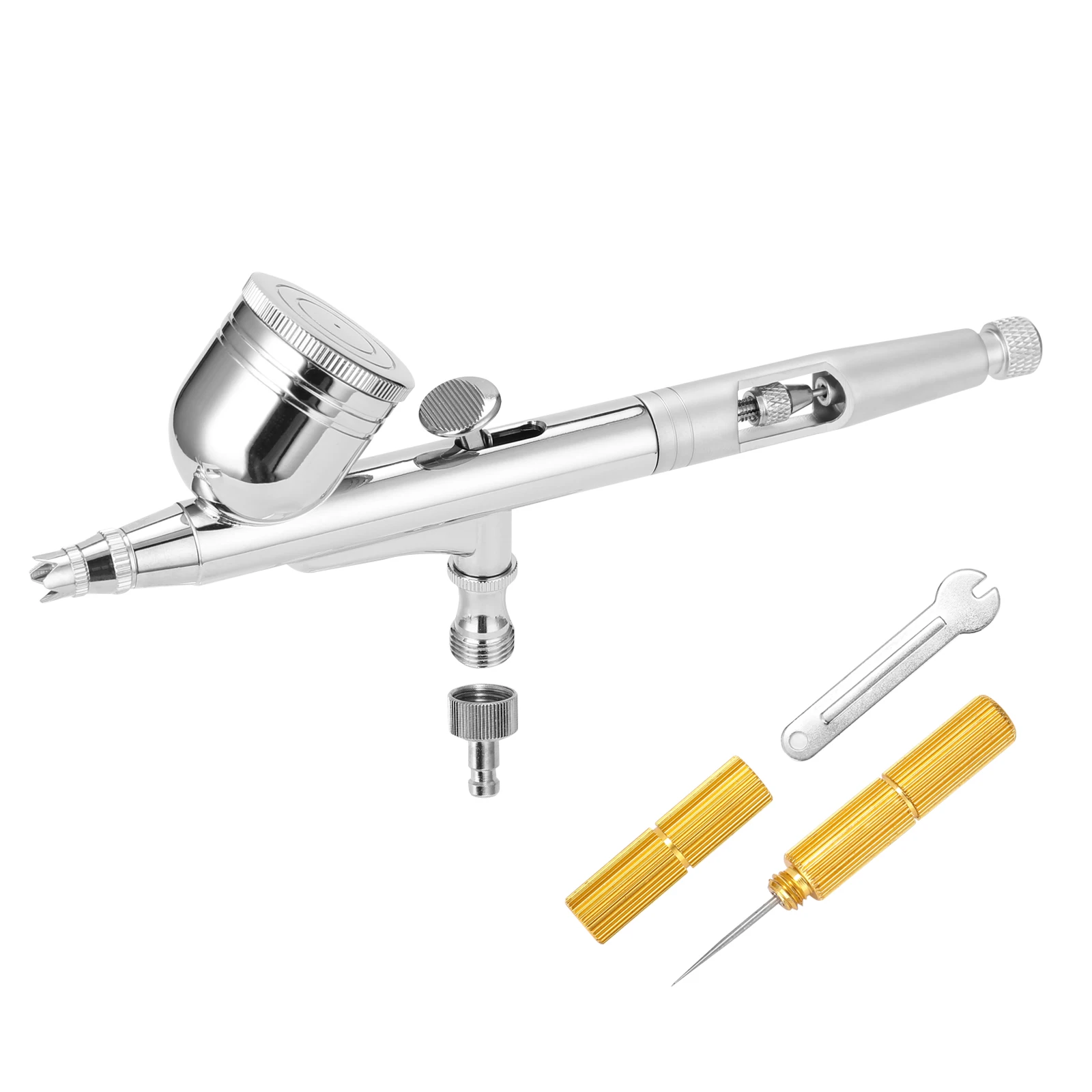 

Профессиональный 0,3 мм Аэрограф Комплект с 7CC Цвет чашки мини Wrentch и игла для очистки-инструмент для изготовления модели художественной росп...