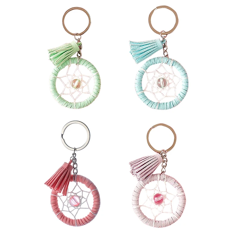 Ловец снов уникальная металлическая подвеска с кисточкой брелок ручной работы