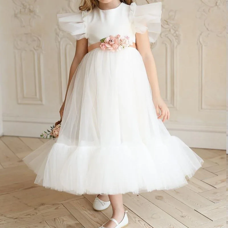 Fashion Flower Girls Dresses For Wedding And Party Kids Princess Long Summer Dress Vestidos Children Costumes | Детская одежда и