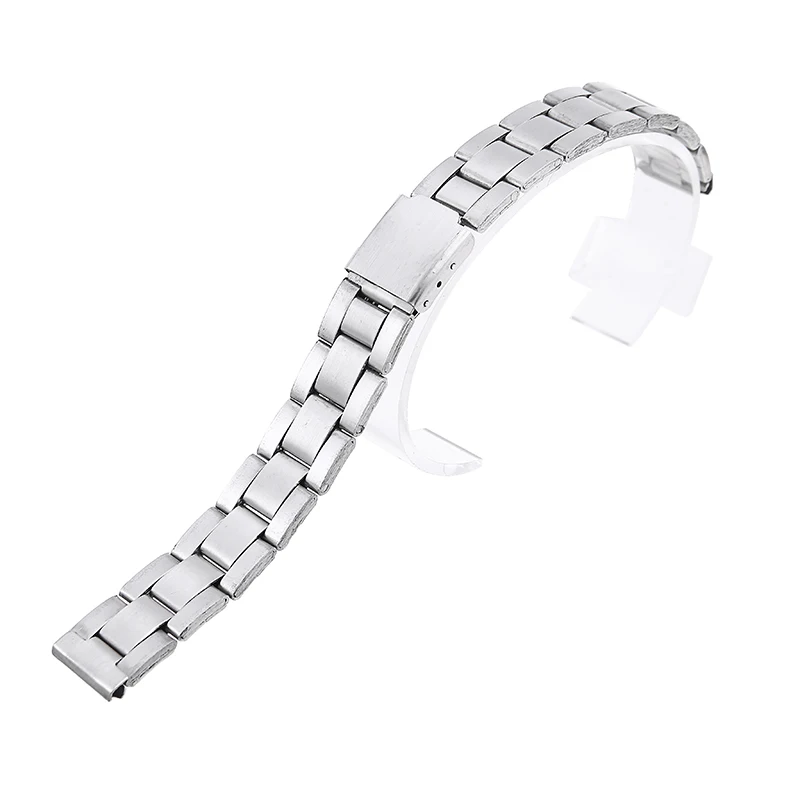 Metal Bracelets For Men Women 12 14 16 18 20 22 24mm Replacement Band Strap Silver Stainless Steel Straight End Watch Band Strap