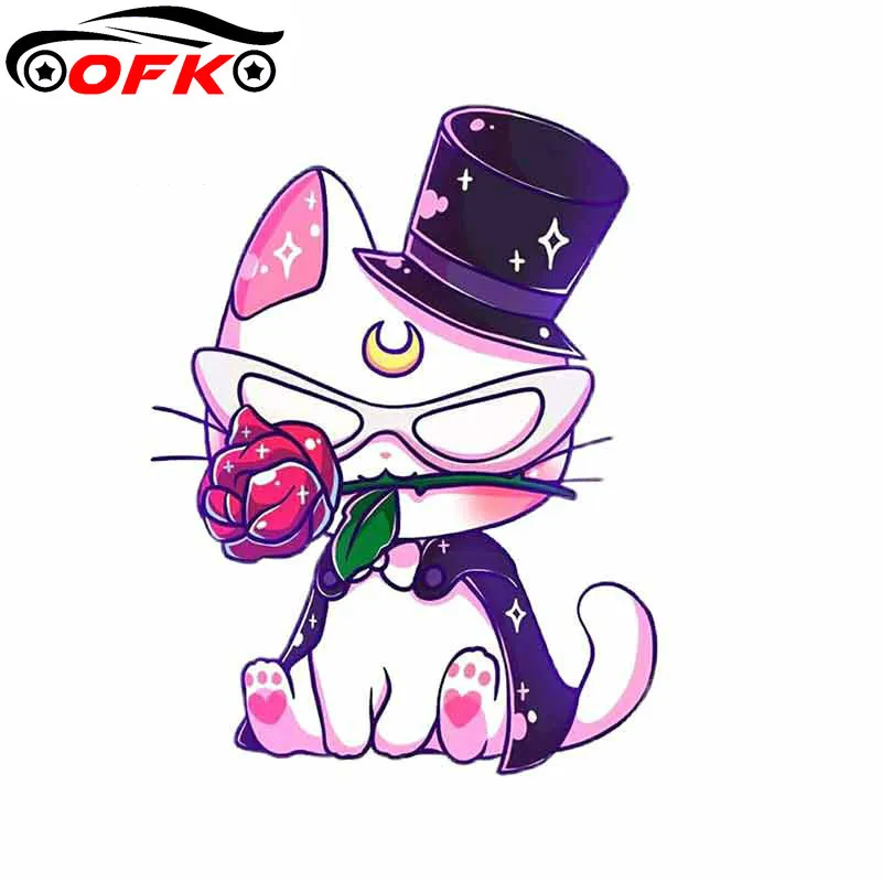 

Car Stickers Decor Motorcycle Decals Sailor Moon Cat Decorative Accessories Creative Sunscreen Waterproof PVC,13cm*10cm