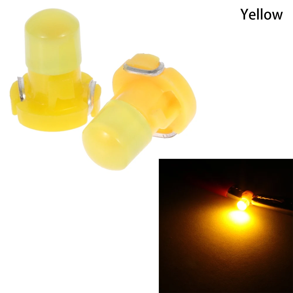 Yellow 1 шт. T3 COB 12V Клин СВЕТОДИОДНЫЙ Прибор лампа приборной панели индикатор приборной панели свет Панель лампы Автомобильные светодиодные лампы автомобильные аксессуары - Цвет: Yellow