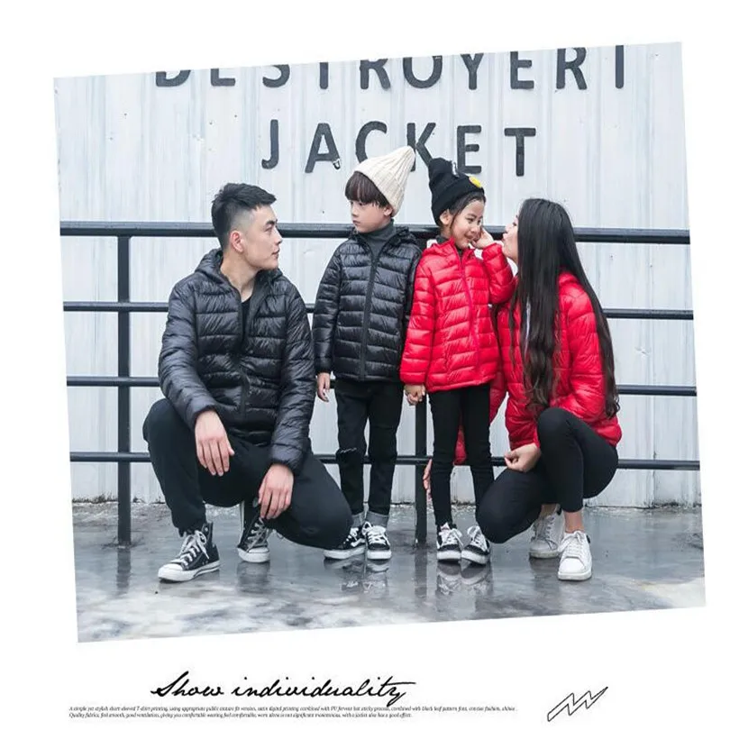 

Family Matching Clothes Winter Father Mother And Daughter Clothes Family Look Duck Down Jacket Outerwear Mommy And Me Clothes