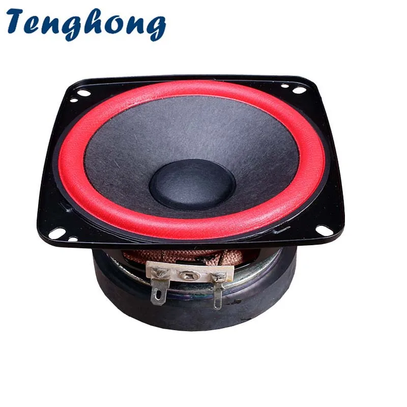 Tenghong 1pcs 4 Inch Full Range Audio Speaker Unit 6 Ohm 50W HIFI Car Speaker Treble Medium Bass Loudspeaker For Home Theater