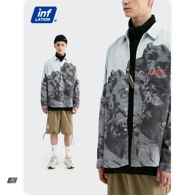 Новое поступление мужская рубашка в китайском стиле новинка Modis рубашки с