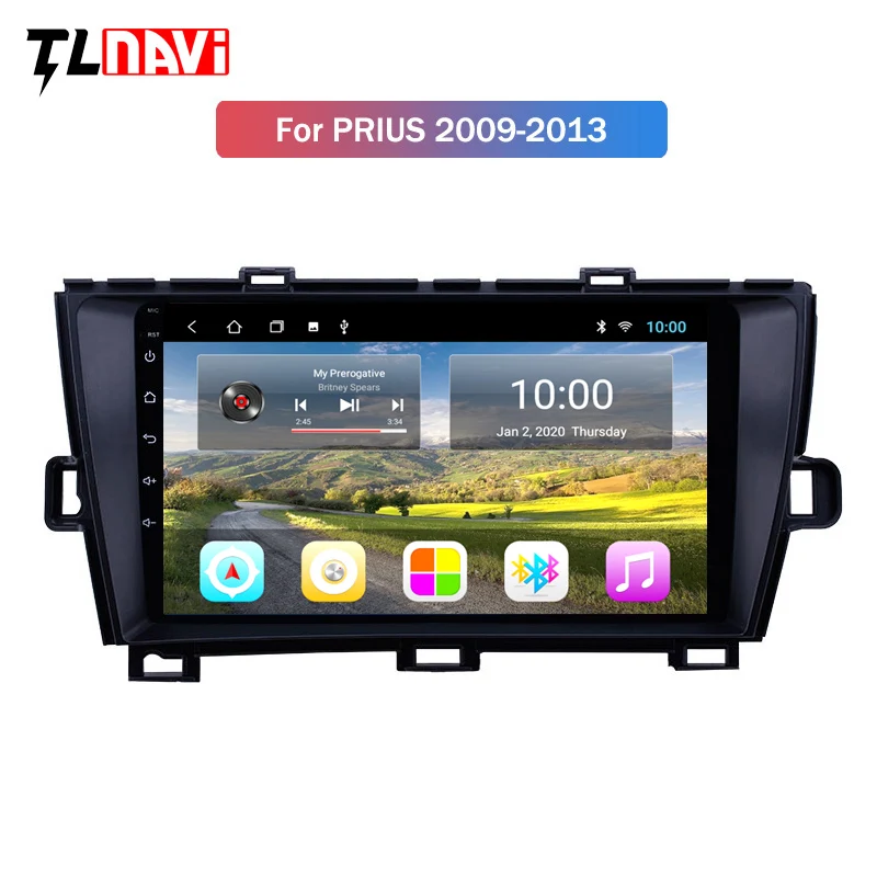 2G RAM Android 10 Car Multimedia GPS Radio Stereo For Toyota Prius 2009 2010 2011 2012 2013 Video Navigation | Автомобили и