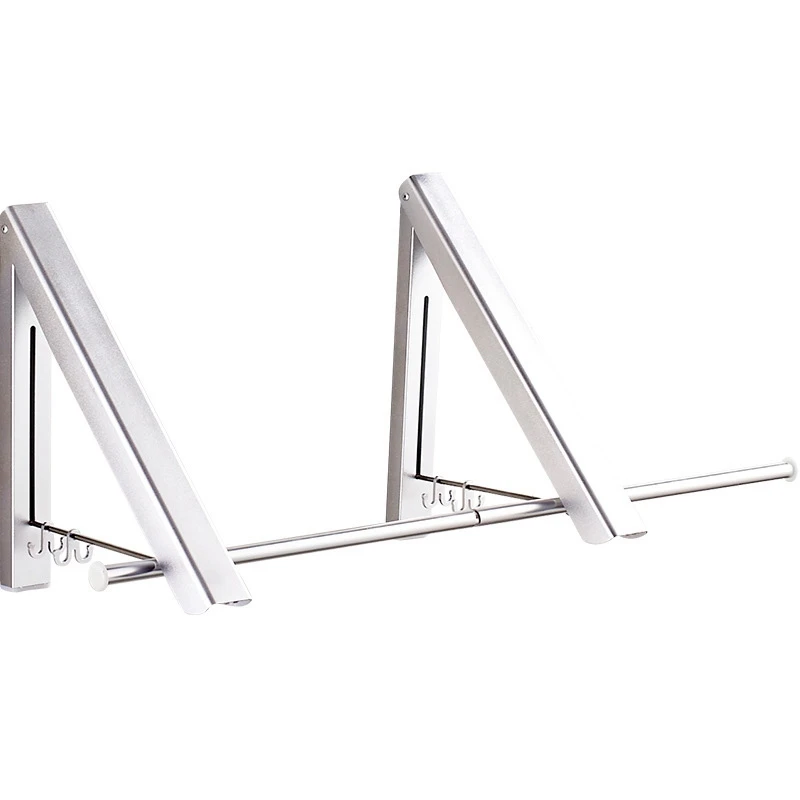 Настенная прочная алюминиевая Двойная Вешалка для сушки одежды складная вешалка