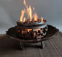 cast iron heating brazier portable charcoal barbecue grill outdoor table bbq retro tea cooking wine warming furnace aromatherapy