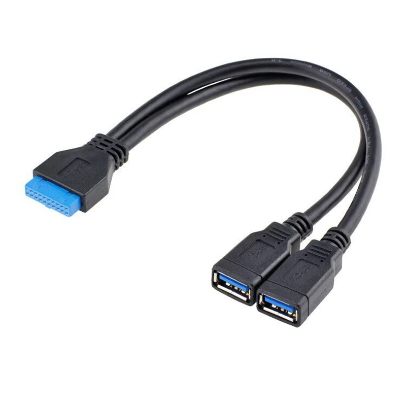 

Кабель-адаптер USB 3,0 с 20 контактами на USB, кабель для материнской платы с 20 контактами на 2 порта, кабель для внешнего конвертера