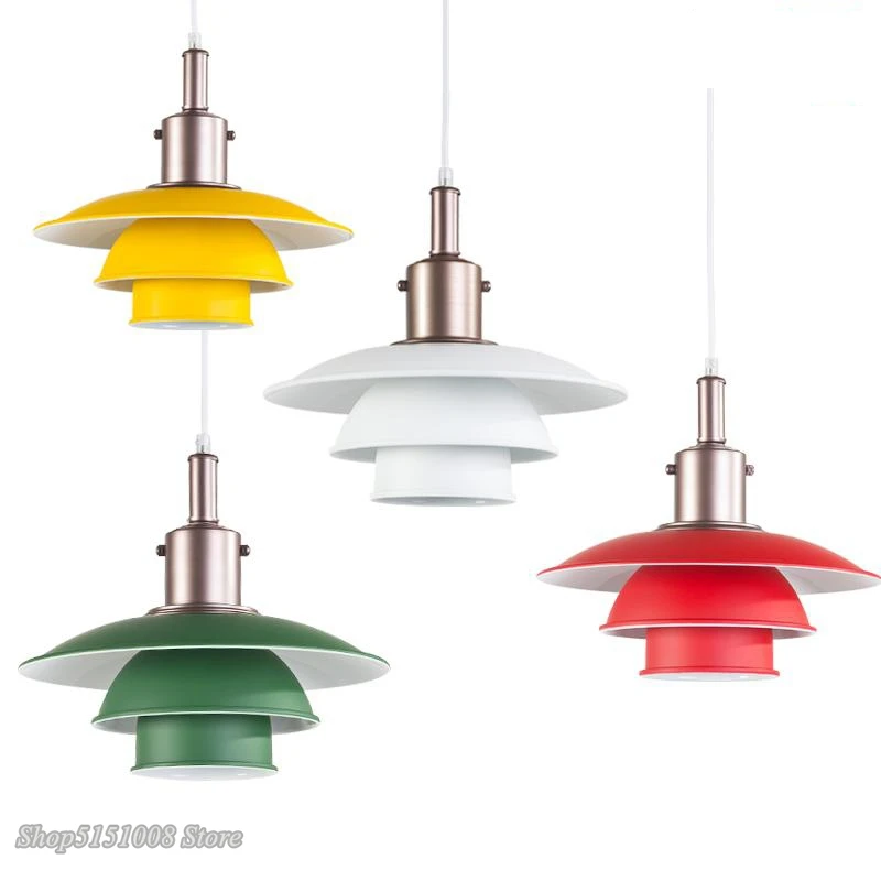 Скандинавские дизайнерские подвесные светильники Цветной алюминиевый кухонный