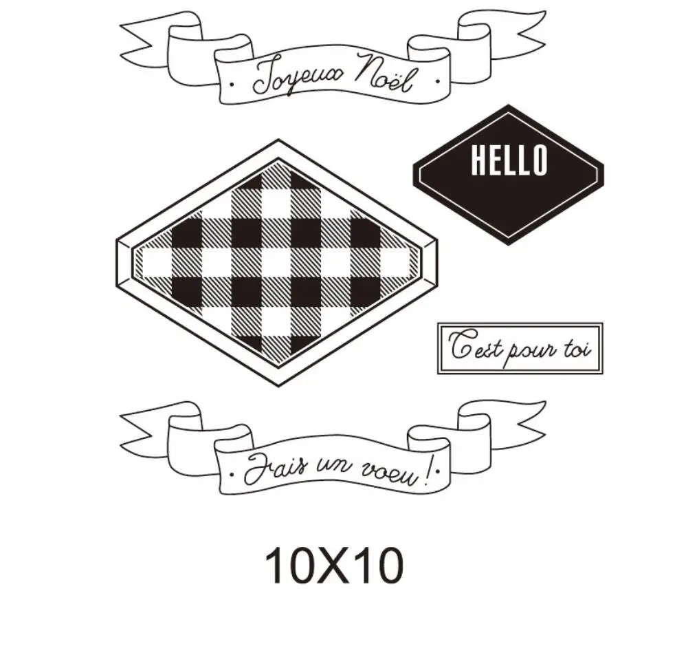 Французский прозрачный силиконовый штамп/печать для сделай сам