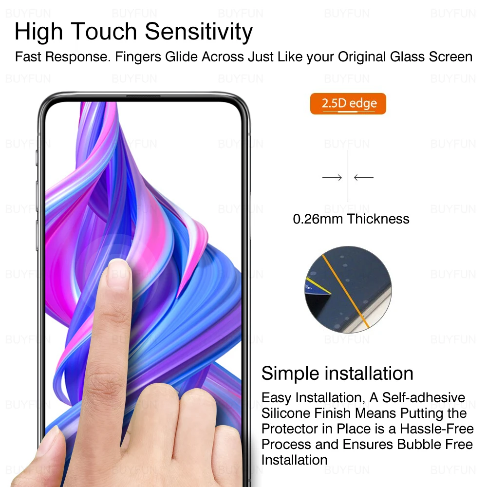 Защитное стекло 4 в 1 для камеры Huawei Honor 9 9X 9A c 9C 9S Lite 9Lite s x XLite закаленное защитная