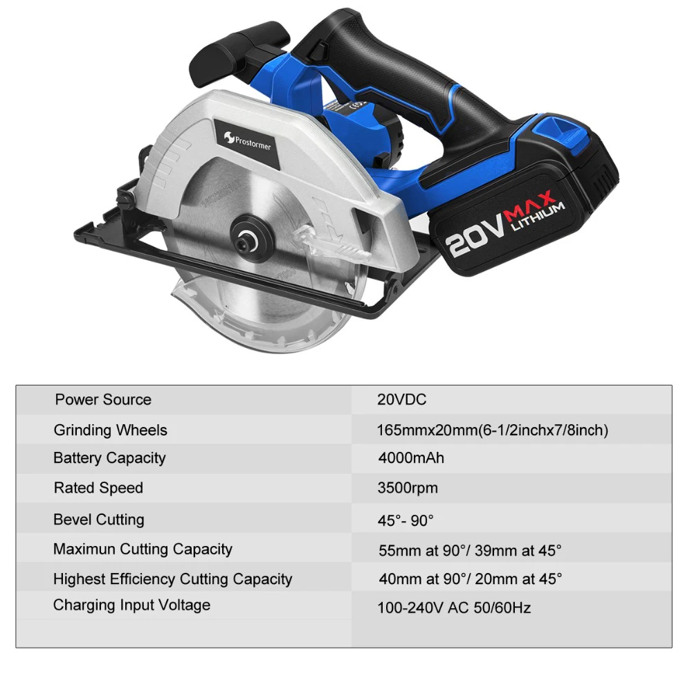 Пила циркулярная электрическая PROSTORMER 20 в 2 шт. | Инструменты