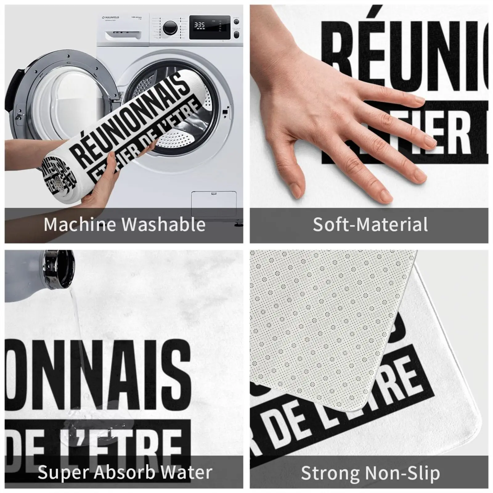 Коврик для ковриков Reunionese с гордостью мягкий коврик встречи и гордости встреч на