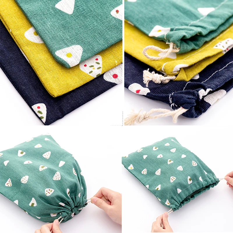 Women Cotton Reusable Shopping Bag Drawstring Eco Tote Foldable Grocery Pouch travel Storage Bags | Багаж и сумки
