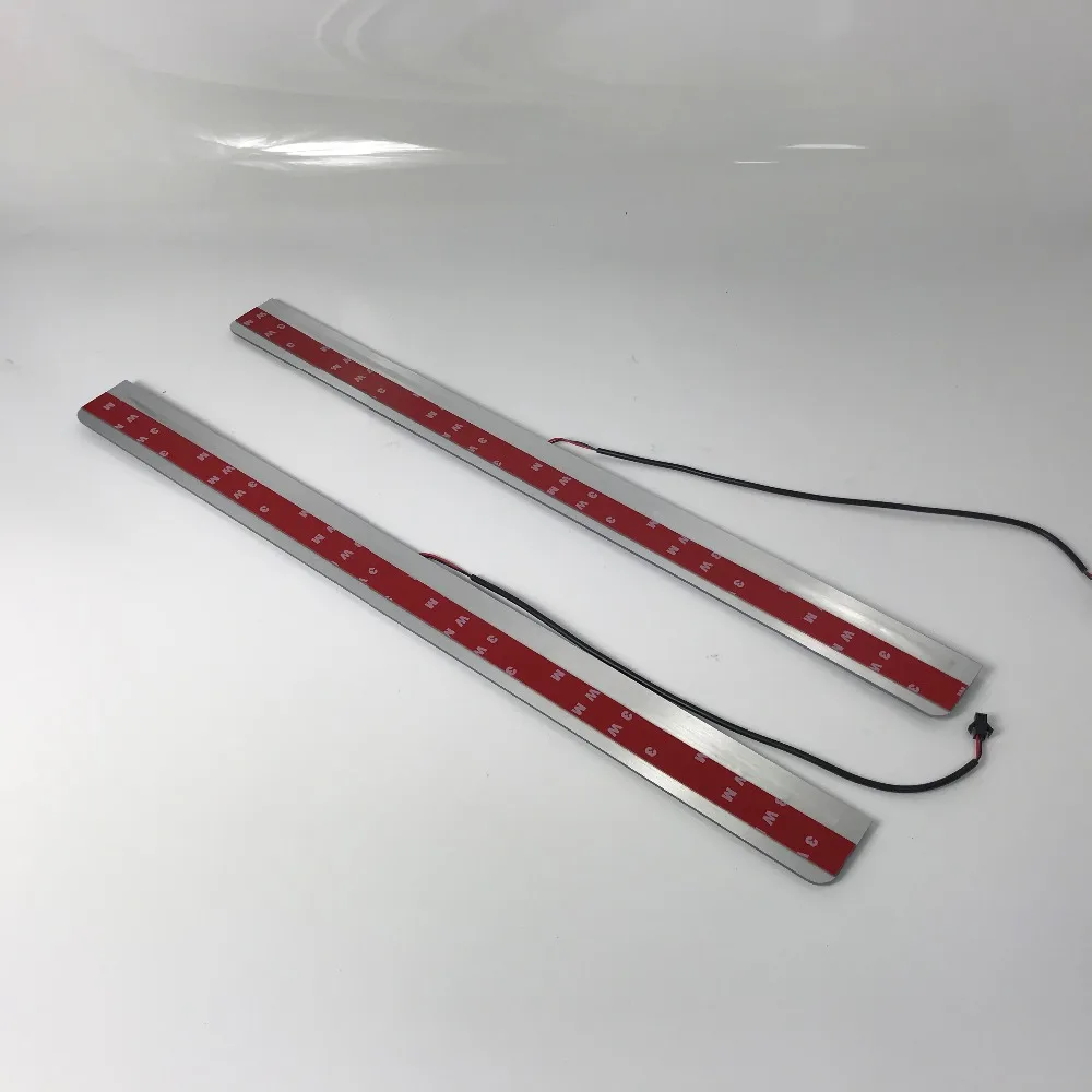 

Express delivery led door sill plate strip welcome light threshold guard protectors for mercedes benz smart