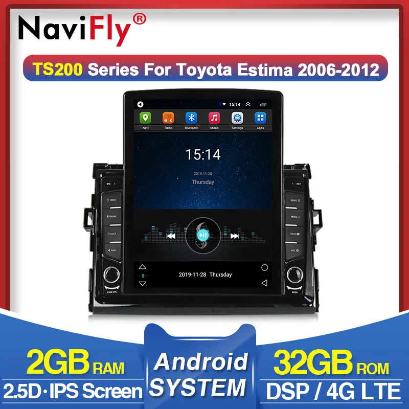 HD 9 7 &quotTesla экран android автомобильный GPS навигация для Toyota Estima 2006-2012 Авторадио 4G LTE 2.5D